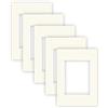 nielsen Conservation Cartoncino Passepartout 1,5 mm, set di 5, formato esterno 21x29,7 cm (DIN A4) per foto 13x18 cm, bianco avorio liscio