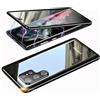 WEYNRBOX Cover per Samsung Galaxy S22 Ultra Magnetica Custodia, Cover 360 Gradi Full Body Rigida Protezione, Adsorbimento Magnetico Bumper in Metallo, Fronte e Retro Vetro Temperato Trasparente Case,Nero