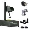 ComMarker Incisore laser a fibra, macchina per incisione laser B4 50W con 3 rotanti, portatile da tavolo, supporto LightBurn, taglierina per marcatura laser per metallo, acciaio inossidabile, gioielli