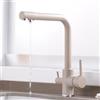 XJTNLB Rubinetto a 3 Vie per Depuratore Osmosi Avena Rubinetto per Lavello Cucina con Doppia Leva Rubinetti da Cucina a 3 Vie Doppio Beccuccio