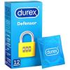 Durex Defensor Preservativi, Resistenti e Molto Lubrificati, 12 Profilattici