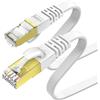 KASIMO Cavo Ethernet Cat 7 Piatto, Cavo di Rete RJ45, Internet Alta velocità 10 Gbps / 600 MHz - Cavo LAN 2m Bianco