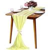 KAMEUN Runner da Tavola in Chiffon, 70 * 300cm, Moderno, Lavabile per Casa, Cucina, Matrimonio, Feste, Decorazioni Natalizie