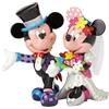 Enesco Disney Britto Topolino & Minnie Figurina da Sposi, 19 cm, Resina, Multicolore, 17x17x19 cm