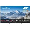 Smart Tech Smart TV 40 Pollici Full HD Display LED Sistema Web OS DVBT2/C/S2 Classe E Wi-Fi colore Nero - 40FW01V