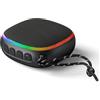 eppfun SK004 Speaker Bluetooth 5.3 Portatile con RGB Luce LED, Waterproof IPX7, Supporto TF/Micro SD,Cassa bluetooth da casa, Esterno, Viaggi - fino a 5 h di Autonomia