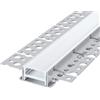 Profilo da incasso FLESSIBILE per Cartongesso per striscia LED - 2m Variante Lunghezza 2 Metri