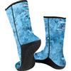 CRESSI clzini Antiscivolo in Neoprene per Adulti, Sub, Immersione qualità Italiana dal 1946, Unisex, USW020201, Blue Hunter Camo, 2/Small US