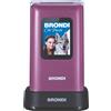 Brondi Cellulare 1.77 Dual SIM con Display Esterno Fotocamera e Bluetooth colore Viola Amico Prezioso - 10279002