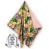 Tex family Telo mare doppio KIKOY in cotone e spugna con zaino KEEP - Fantasia Zebra Rosa