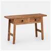 DEGHI Consolle 120x40 cm in legno di acacia con due cassetti - Freia Acacia