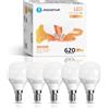 Aigostar - Lampadine LED E14, 7 W Equivalenti a 49 W, Luce Bianca Calda 3000K, 620 Lumen, G45 Lampadina, Pacco da 5