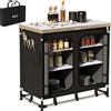 BAKAJI Cucina da Campeggio Pieghevole e Borsa Trasporto Cucinotto da Esterno 100x48x84cm