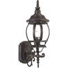 BAKAJI Lampione Vittoriano a Parete Lampada Applique Esterno Alluminio color Ottone Anticato