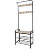 VINTHERA Arcoroc Moa Appendiabiti scarpiera in acciaio e legno, 72 x 34 x 183 cm