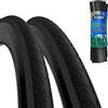 ECOVELO 2 COPERTONI 700 X 25C (25-622) PNEUMATICI PIEGHEVOLI ANTI FORATURA STRADALI DEESTONE ON OFF ROAD CORSA GRAVEL BIKE