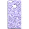 Mixroom - Cover Custodia Case in TPU Silicone Morbida Sfondo Trasparente per Huawei P9 Lite Fantasia Intaglio Lilla U824