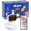 Béaba BEABA, Baby Monitor Video Wireless Con Clip, Visione Notturna, App Mobile, Luce Notturna Colorata, Walkie Talkie, Ninne Nanne, Termometro Controllo Dell'umidità, 6 Ore Betteria, Zen Nomad Bianco