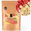 BRIX, GROWN FOR FLAVOUR BRIX Fragole secche e fette di banane liofilizzate | 100% Mix Frutta Secca Naturali 110 g | Frutta Essiccata con Fantastico Sapore | Non-OGM, Senza Glutine, Vegano e Vitamine Preservate