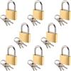 YIXNSW 8 mini lucchetti, lucchetto per valigia, con chiave, piccolo lucchetto, piccolo lucchetto per valigie, borse da viaggio e armadietti