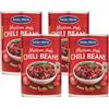 Santa Maria, Mexican Chili Beans, Fagioli al Chili, Ideali per Condire il Chili con Carne o come Condimento per Tortillas e Tacos, Tipici della Cucina Tex-Mex, Latta da 410 g (Confezione da 4)