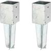 Alberts GAH-Alberts 212629 211868 - Set di 2 picchetti da terra per pali in legno quadrati, zincati a caldo, 91 x 91 mm