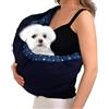 OrgMemory Borsa per Animali Domestici Pet Sling Carrier, Regolabile Zaino Tracolla, Per Animali Di Piccola(Blu Plaid)