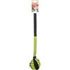 Flamingo Rofas Woven Pull Rope Dog Toy with Ball L Green/Black - 49 x 9 x 9 cm - Floating And with Elastic Handle