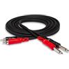 Hosa CPR-204, Stereo Interconnect, Dual 1/4 in TS to Dual RCA, 4 m