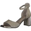 MARCO TOZZI Sandali Donna con Tacco con Cinturino Regolabile Glitterati, Oro (Gold), 40 EU