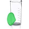 Arendo - Bicchiere per mixer ad immersione da 600 ml - Ideale per frullatore a mano - Misuratore con tappo - Bicchiere per frullati in Copolimero SAN termoresistente