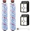 AINUO 5 pezzi di Ricambio Spazzola a Rullo e Filtri per Bissell Crosswave 17132 2225N 1785 1866F 1868F 2303 2306A 2306 23062 23068