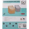 Protective Covers Coprisedia in vimini resistente alle intemperie, grande, grigio
