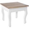 CLP Tavolino Alma I Tavolino da Divano con Piano in Legno massello I Credenza per Ingresso e Soggiorno I Credenza in Stile Shabby Chic, Colore:Natura/Bianco