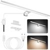 NIORSUN Luce Specchio Bagno LED 15W 60cm Doppia Temperatura Colore 4000K 6000K, Impermeabile IP44, 1500Lm, Montabile su Specchio/Mobile/Parete（Argento）