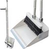 Roellgs Set di scopa con denti a pettine antivento verticale manico lungo kit scopa paletta set pulizia domestica spazzata (bianco)