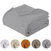 Il Gruppone Passione Casa Copriletto Nido D'ape 100% Cotone Tinta Unita Singolo Piazza Mezza Matrimoniale Prodotto Italiano Waffle Coperta Estiva Leggera Letto Divano Elegante - Grigio - Matrimoniale260x280Cm