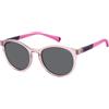 POLAROID KIDS PLD 8059/S Occhiali da Sole, Rosa, 47 Bambini e Ragazzi