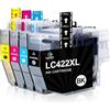 LeciRoba LC422/LC422XL Cartuccia d'Inchiostro per Brother MFC-J5340DW, J5345DW, J5740DW, J6540DW, J6940DW
