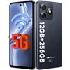 Ulefone Note 18 Ultra Cellulari 5G, 12GB+256GB/SD-2TB Android 13, 6.78 FHD+, Fotocamera 50MP+50MP+32MP Smartphone 5450mAh Batteria, Ricarica rapida da 18W Dual SIM/NFC/GPS/OTG/Nero