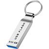 Locpof Chiavetta USB 512GB Pen Drive Pennetta USB Metallo Pendrive USB 3.0 Penna USB con Portachiavi per Laptop PC TV