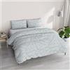 Italian Bed Linen Parure copripiumino ATHENA con sacco e federe stampati, JANE ACQUA, Matrimoniale