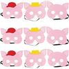 JAHEMU Pig Mascherine Feltro Maschere di Animali Maschera halloween per Feste di Compleanno Cosplay Natale Halloween