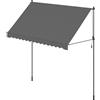 SONGMICS Tenda da Sole Avvolgibile, Tendalino Parasole Retrattile Manuale, Regolabile in Altezza con Manovella per Balcone Giardino Patio, 300 x 120 cm, Antracite GSA302G02