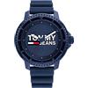 Tommy Hilfiger Jeans Orologio Analogico al Quarzo da Uomo con Cinturino in Silicone Blu - 1792000