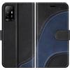 BoxTii Cover per Oppo A94 5G / Oppo F19 PRO Plus/Oppo Reno Z 5G, Custodia in PU Pelle Portafoglio per Oppo A94 5G / Oppo F19 PRO Plus, Magnetica Cover a Libro con Slot per Schede, Nero
