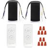 QIACHIP Telecomando Universale per Ventilatore da Soffitto Kit 220V Wireless Controllo Interruttore Con 3 Velocità e 4 Timer,Ventilatori Luce Ricevitore e Trasmettitore 2 sets