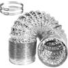 HG Power Tubo Flessibile 100mm Lunghezza 2m Tubo Cappa Cucina con 2 Morsetti in Acciaio Inox Adatto per Cappe Aspiranti