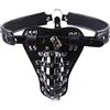 PIIKNUO Cintura di Castità gay Cintura di Castità Maschile in Pelle Verniciata Flirt, Giocattoli Sessuali Bondage SM Fetish Bondage Play Slave Costume Erotico Maschile con Chiave e Serratura