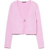 Sisley L/S Cardigan 1znjm601v Maglione, Colore: Rosa, S Donna